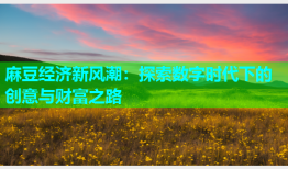 麻豆经济新风潮：探索数字时代下的创意与财富之路