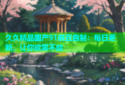 久久精品国产91麻豆自制：每日更新，让你欲罢不能