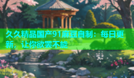 久久精品国产91麻豆自制：每日更新，让你欲罢不能