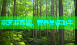 黑芝麻豆浆，营养早餐助手