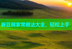 麻豆腐家常做法大全，轻松上手