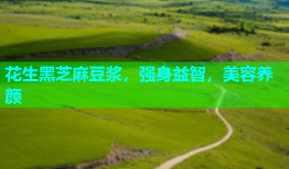 花生黑芝麻豆浆，强身益智，美容养颜