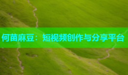 何苗麻豆：短视频创作与分享平台