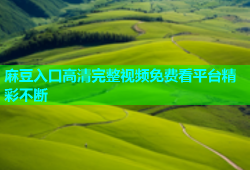 麻豆入口高清完整视频免费看平台精彩不断