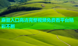 麻豆入口高清完整视频免费看平台精彩不断