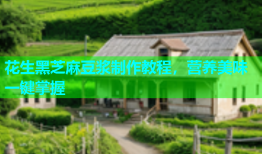 花生黑芝麻豆浆制作教程，营养美味一键掌握