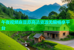 午夜视频麻豆原高清资源无限畅享平台