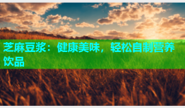 芝麻豆浆：健康美味，轻松自制营养饮品