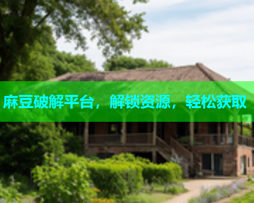 麻豆破解平台，解锁资源，轻松获取