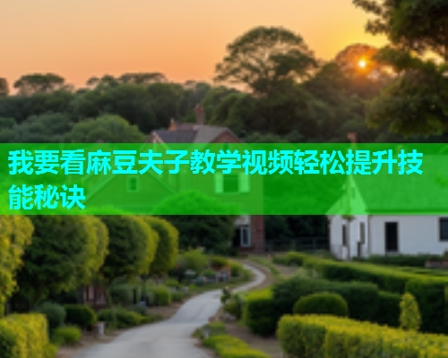 我要看麻豆夫子教学视频轻松提升技能秘诀