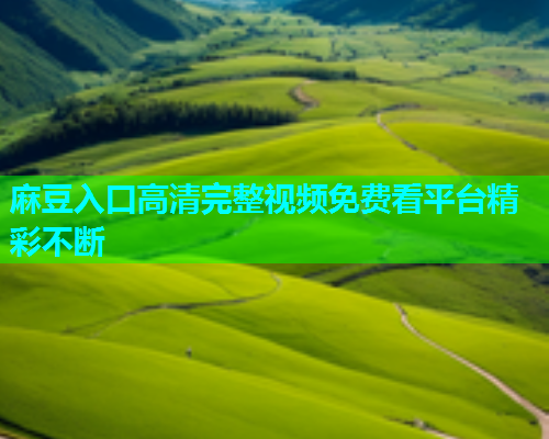 麻豆入口高清完整视频免费看平台精彩不断
